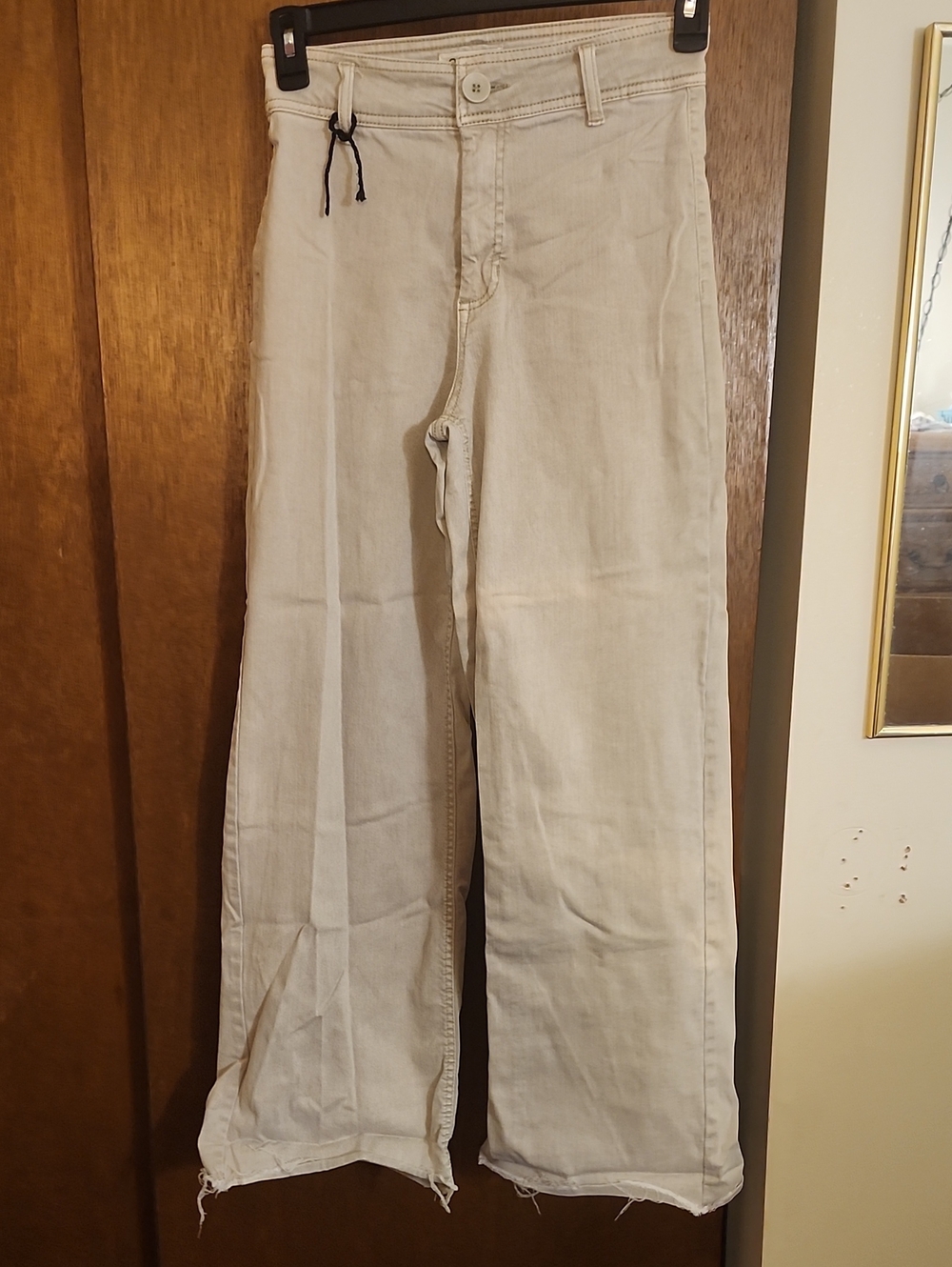 Oat New York Women's Raw Hem Wide-Leg Jeans